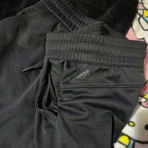 Adidas Black Sweatpants with Elastic Waistband